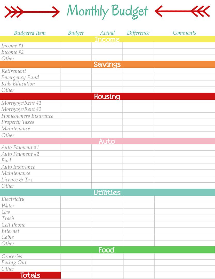 monthly budget ultimate life planning system diy home budgeting planner